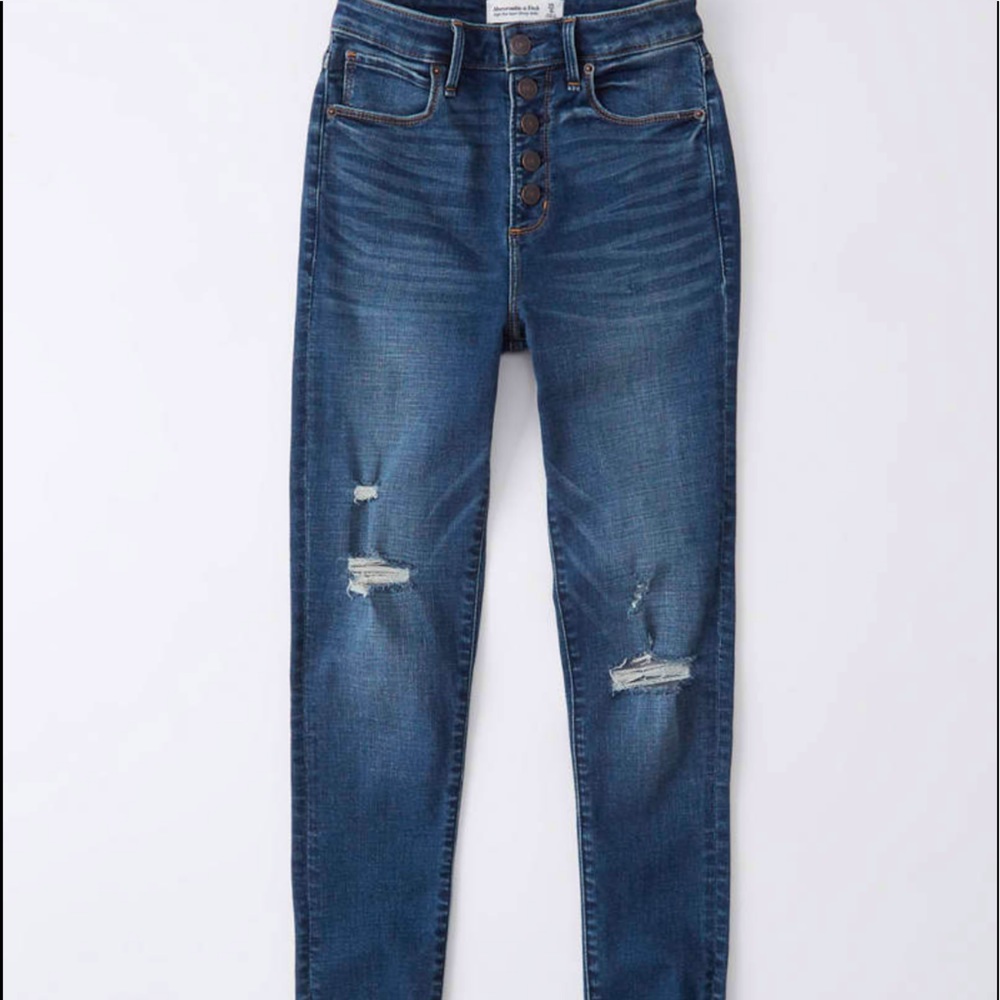 Abercrombie high rise super skinny jeans
